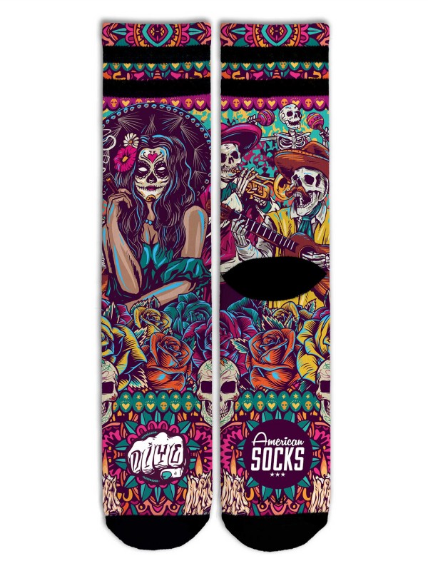 Ponožky Día de los muertos - Mid High