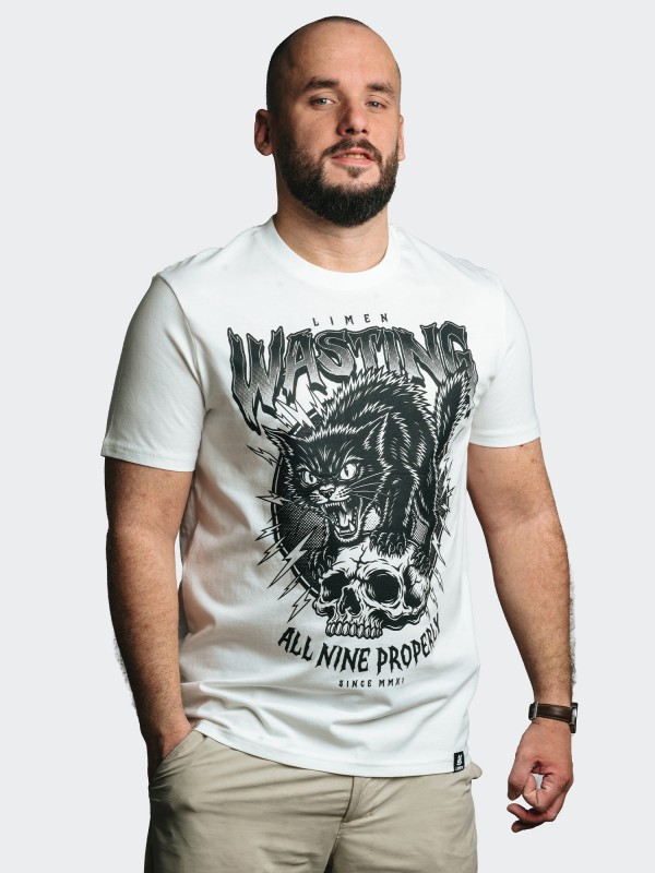 Tričko Wasting off white